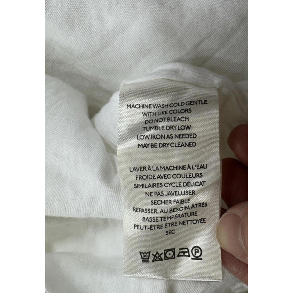Free People Apricot Rose XS Embroidered Eyelet Tie Back Mini A Line Dress White - Picture 8 of 8